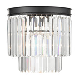 Perdita 3 light wall light in black finish