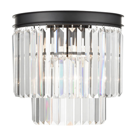 Perdita 3 light wall light in black finish