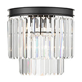 Perdita 3 light wall light in black finish, alternative view
