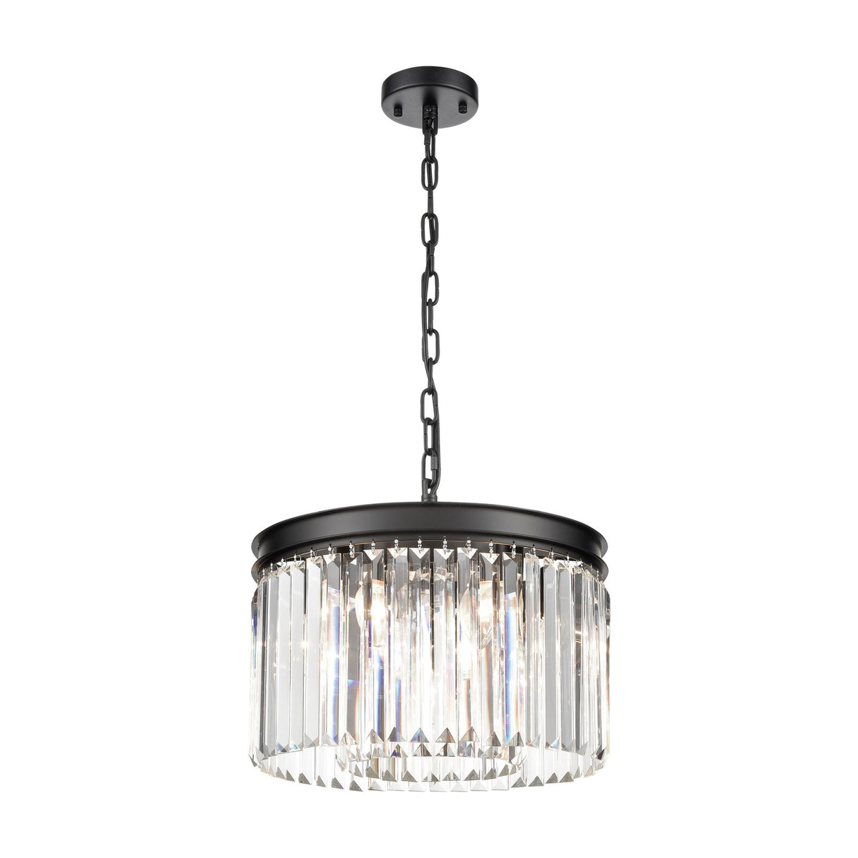 Perdita 5 light chandelier in black finish