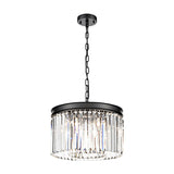 Perdita 5 light chandelier in black finish, alternative view