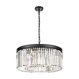 Perdita 8 light chandelier in black finish, alternative view