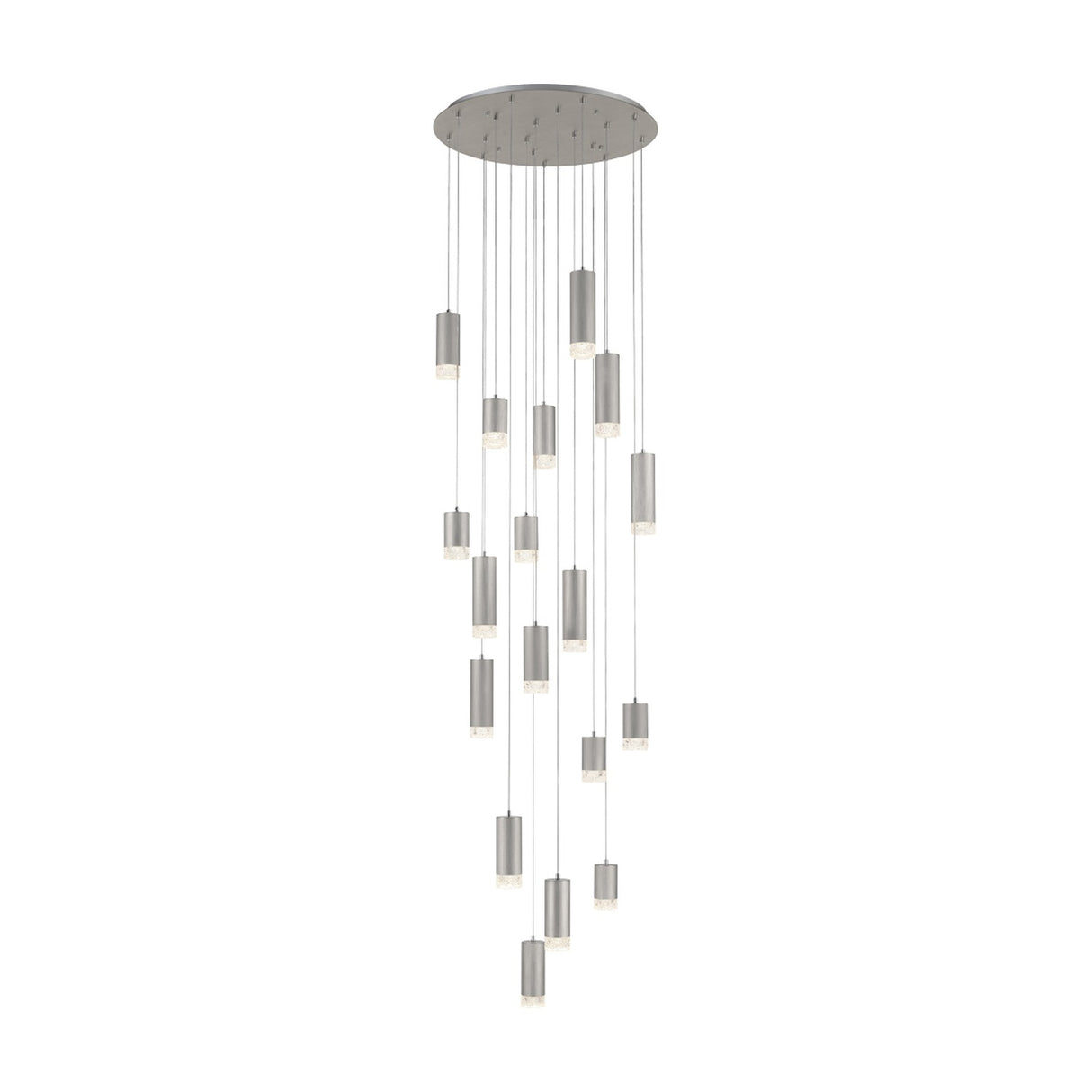 Cordelia 18 light chandelier in satin nickel finish