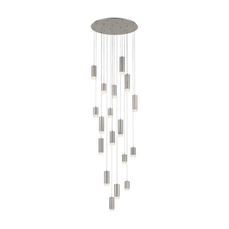 Cordelia 18 light chandelier in satin nickel finish