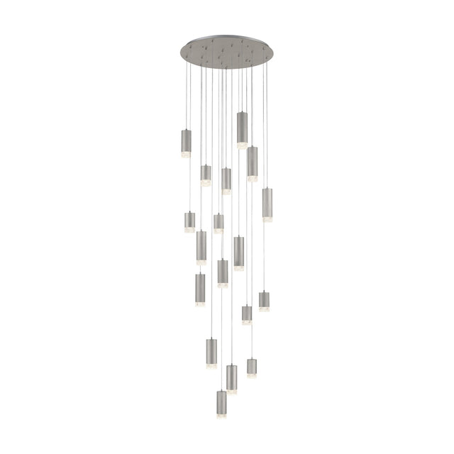 Cordelia 18 light chandelier in satin nickel finish