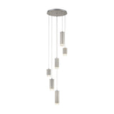 Cordelia 6 light pendant light in satin nickel finish
