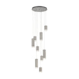 Cordelia 9 light chandelier in satin nickel finish