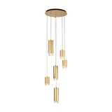Cordelia 6 light pendant light in gold finish, alternative view