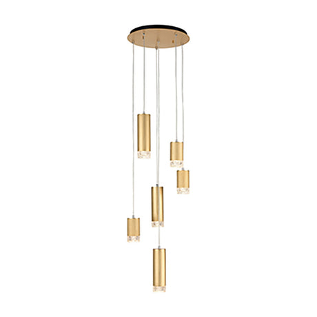 Cordelia 6 light pendant light in gold finish, alternative view