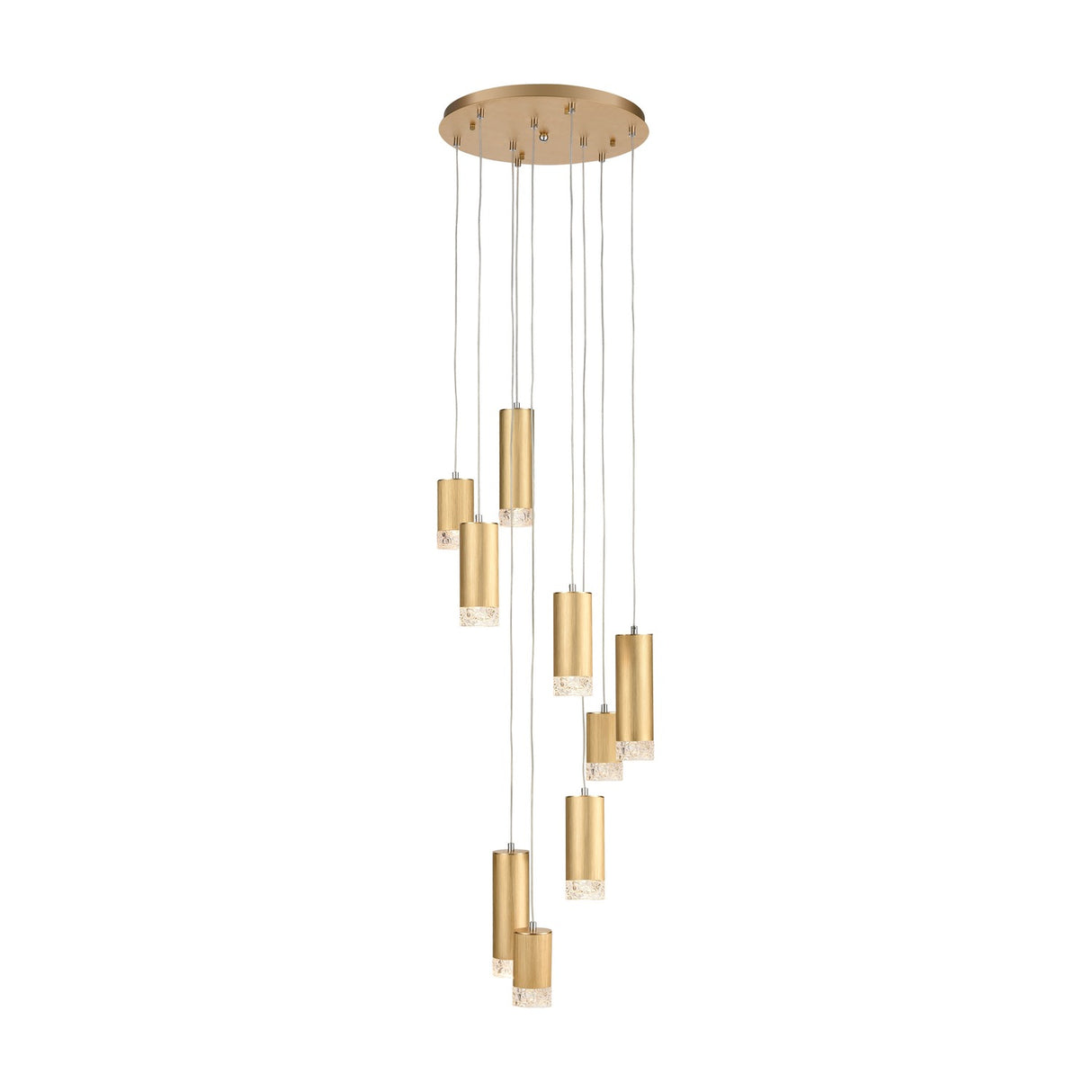 Cordelia 9 light chandelier in gold finish