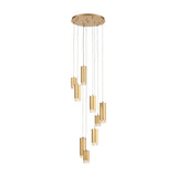 Cordelia 9 light chandelier in gold finish
