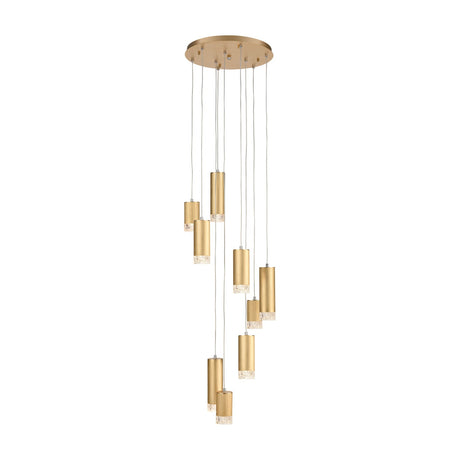 Cordelia 9 light chandelier in gold finish