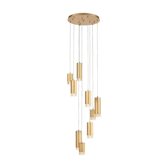Cordelia 9 light chandelier in gold finish