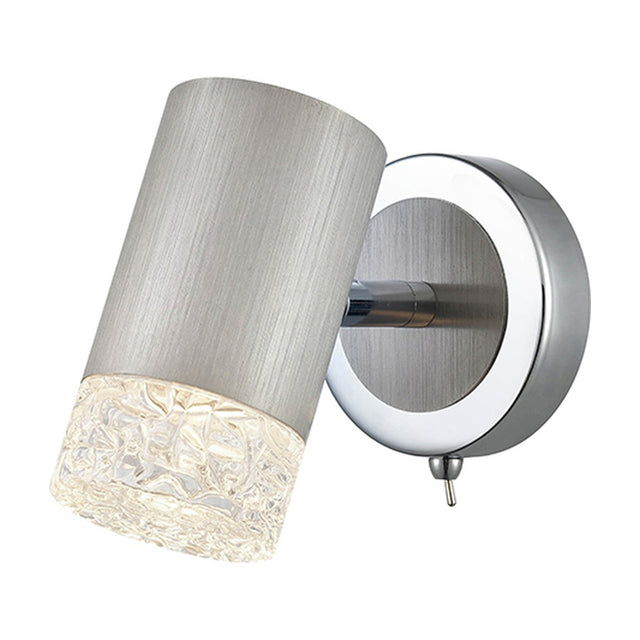 Cordelia wall light in satin nickel finish