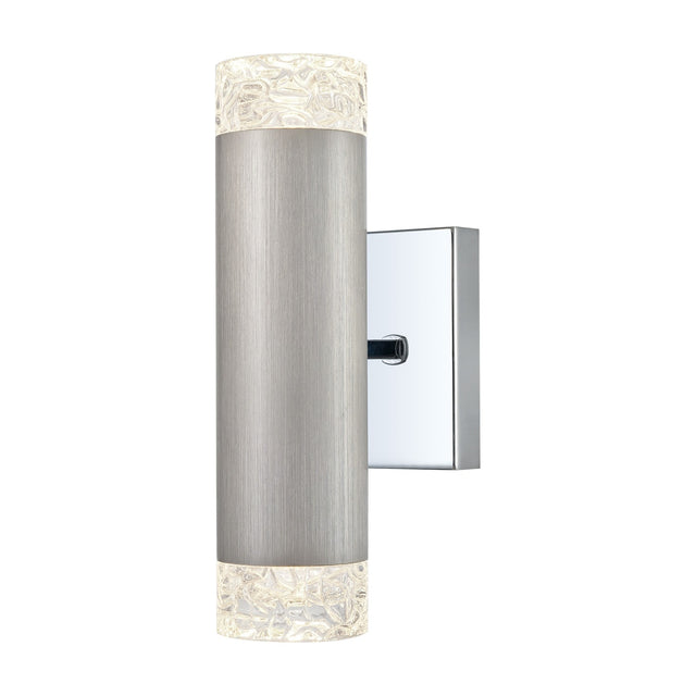 Cordelia 2 light wall light in satin nickel finish