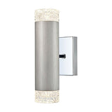 Cordelia 2 light wall light in satin nickel finish, alternative view