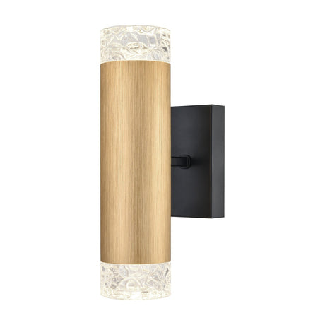 Cordelia 2 light wall light in gold and satin nickel finish