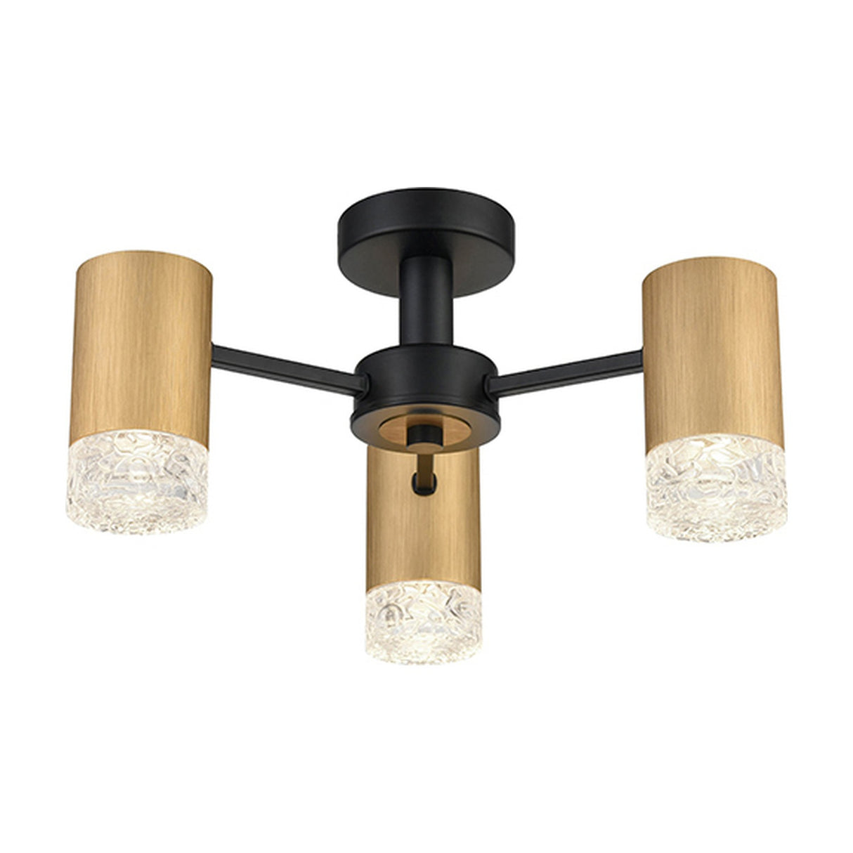 Cordelia 3 light ceiling light in gold finish