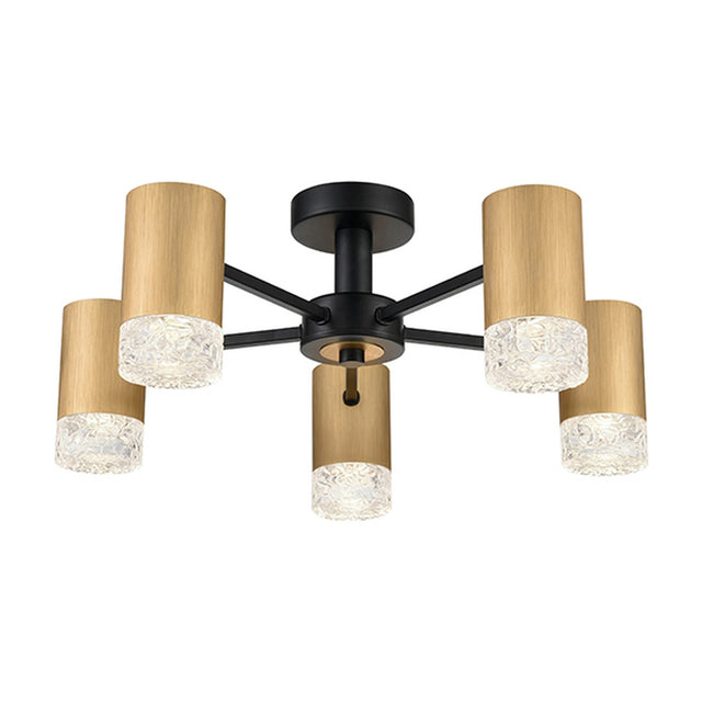 Cordelia 5 light ceiling light in gold finish