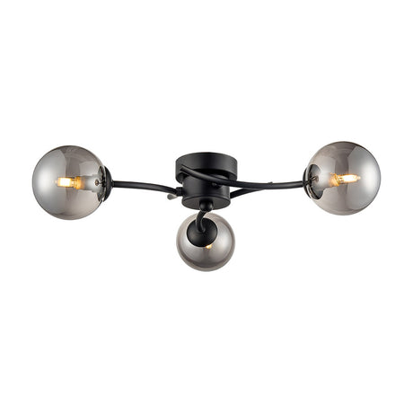 Prophecy 3 light ceiling light in black finish