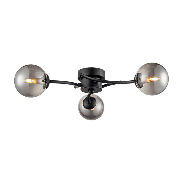 Prophecy 3 light ceiling light in black finish