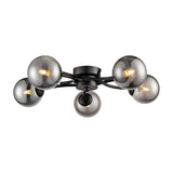 Prophecy 5 light ceiling light in black finish