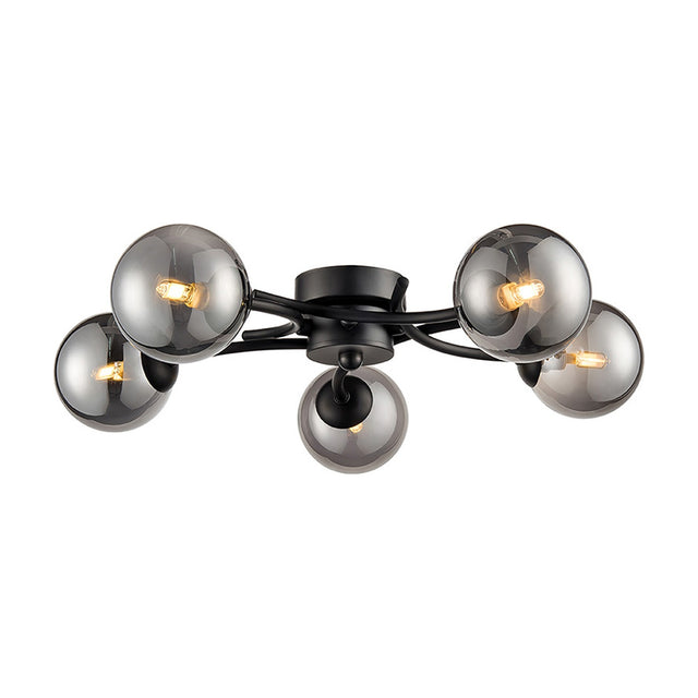 Prophecy 5 light ceiling light in black finish