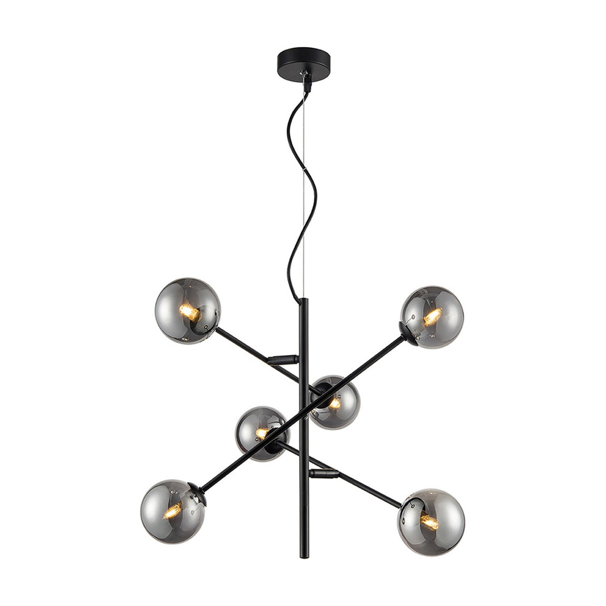 Prophecy 6 light pendant light in black finish