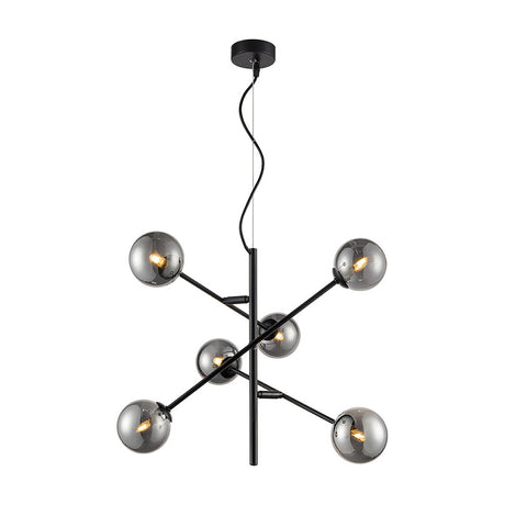 Prophecy 6 light pendant light in black finish