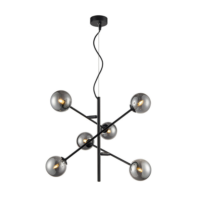 Prophecy 6 light pendant light in black finish