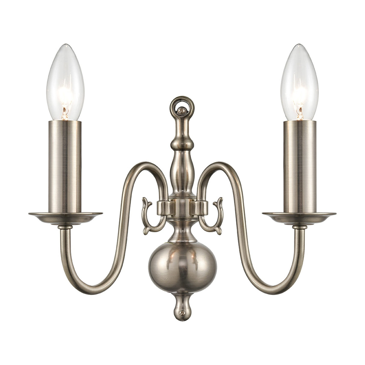 Mondrian 2 light wall light in pewter finish