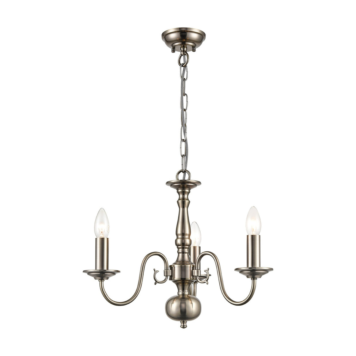 Mondrian 3 light pendant light in pewter finish