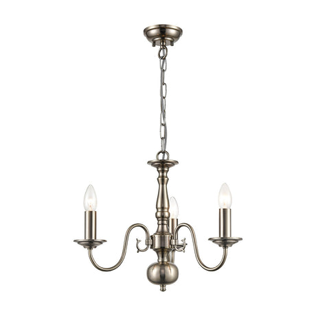 Mondrian 3 light pendant light in pewter finish