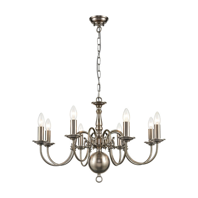 Mondrian 8 light chandelier