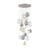 Perry 18 light chandelier in satin nickel finish