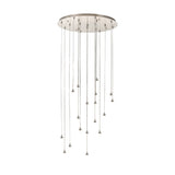 Perry 18 light chandelier in satin nickel finish, alternative view