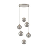 Galaxy 6 light pendant light in satin nickel finish