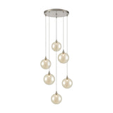 Perry 6 light ceiling light in satin nickel finish