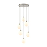 Perry 6 light ceiling light in satin nickel finish, alternative view