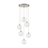 Perry 6 light ceiling light in satin nickel finish, alternative view