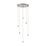 Perry 6 light ceiling light in satin nickel finish, alternative view