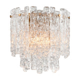 Icicle 2 light wall light in brass finish