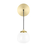 Vermeer ceiling light in black and gold finish