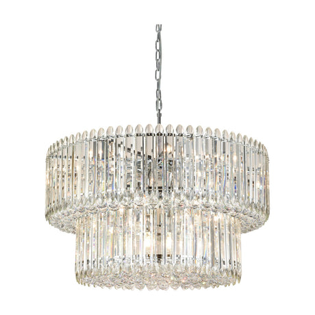 Diva 20 light chandelier in chrome finish