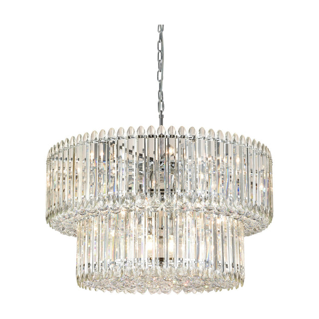 Diva 20 light chandelier in chrome finish