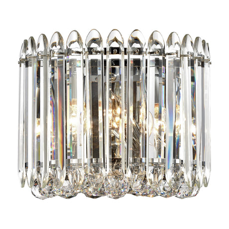 Diva 3 light wall light in chrome finish
