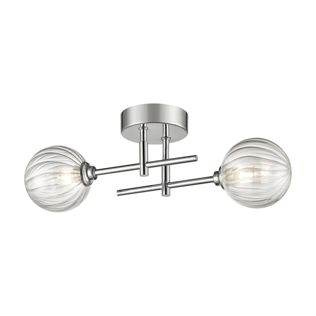 Abstraction 2 light ceiling light in chrome finish
