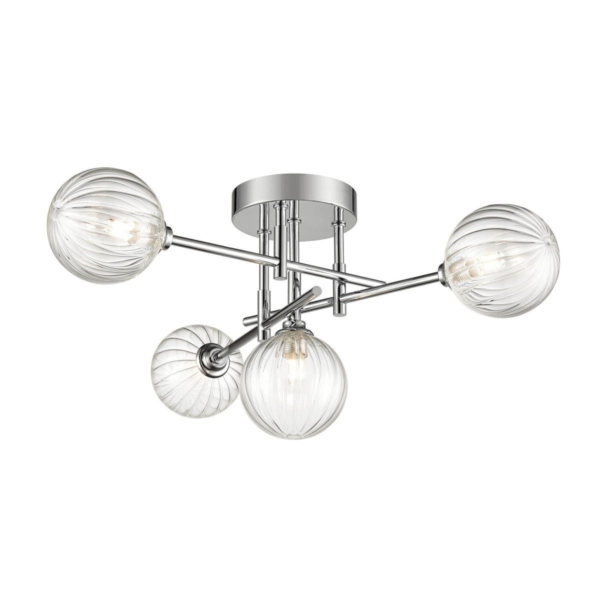 Abstraction 4 light ceiling light in chrome finish