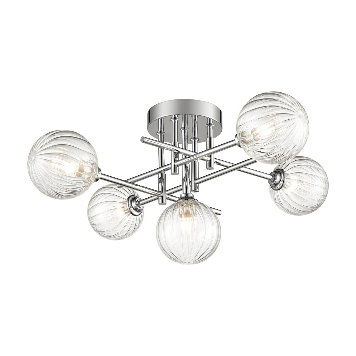 Abstraction 5 light ceiling light in chrome finish