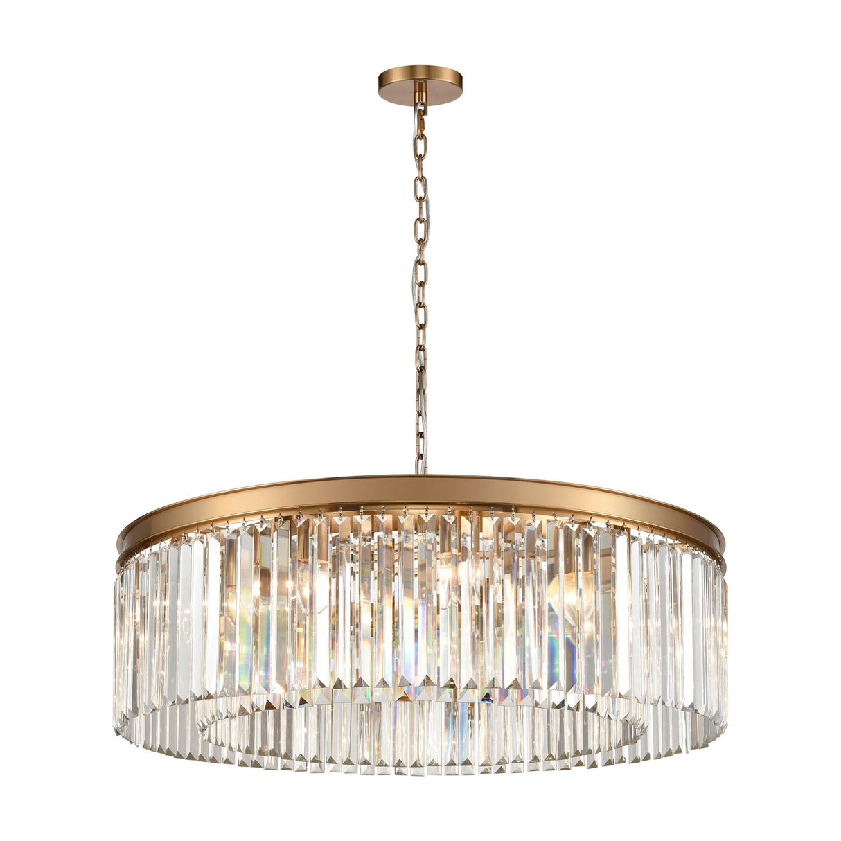 Perdita 10 light chandelier in brass finish